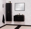Komplet czarnych matowych mebli łazienkowych kolekcja Victa