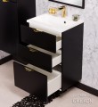 Czarna szafka łazienkowa w stylu glamour