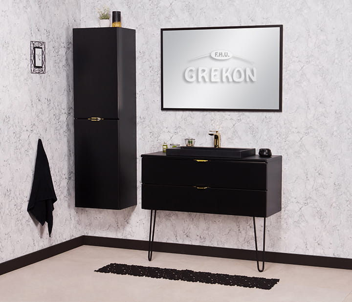 Noga meblowa pręty czarna 152H400N