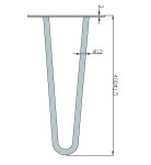 Noga meblowa pręty czarna 152H400N