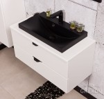 Szafka z blatem 80 cm  wraz z czarną umywalką