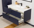 Granatowa szafka pod umywalkę 101 cm z dwiema szufladami