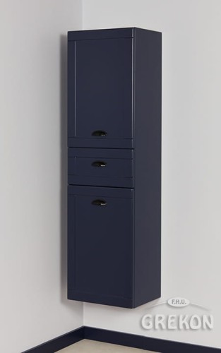 Regał łazienkowy granatowy 40x143cm GREND