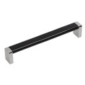 Czarny aluminiowy uchwyt do mebli łazienkowych
