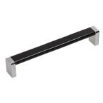 Czarny aluminiowy uchwyt do mebli łazienkowych