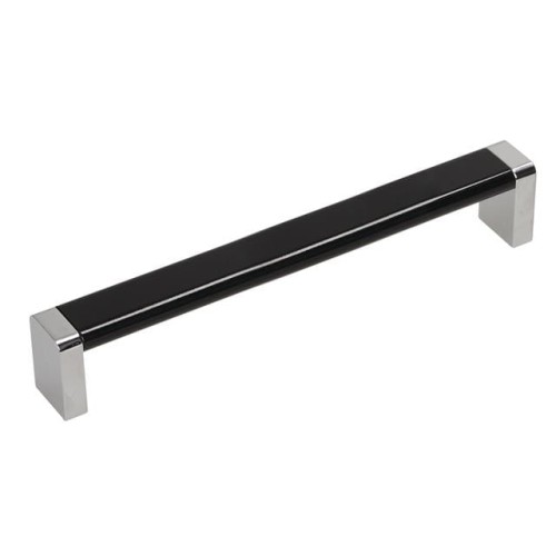 Czarny aluminiowy uchwyt do mebli łazienkowych