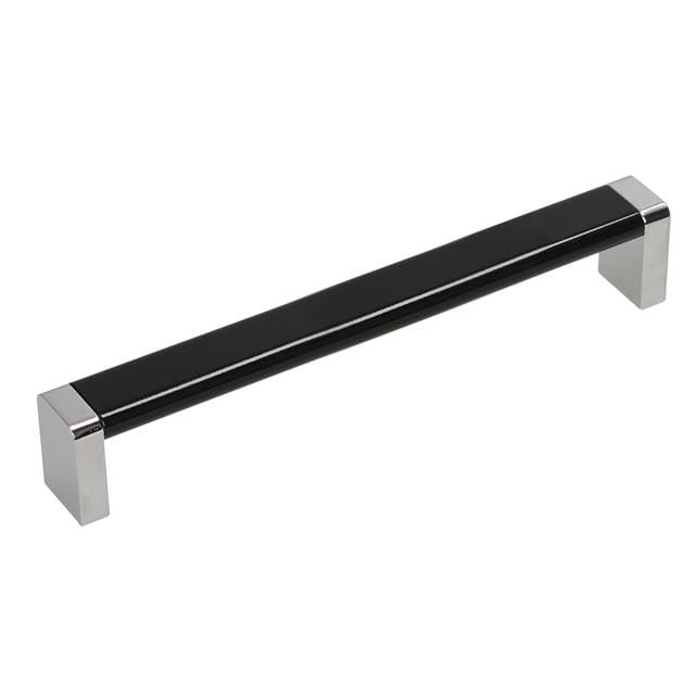 Czarny aluminiowy uchwyt do mebli łazienkowych