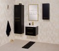 Zestaw mebli łazienkowych czarny mat Belli Gold
