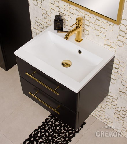 Czarna szafka łazienkowa Belli Gold 50 cm