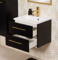 Czarna szafka z umywalką 50cm Belli Gold