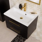 Czarna, matowa szafka łazienkowa 60 cm Belli Gold