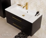 Czarna szafka łazienkowa 80cm Belli Gold
