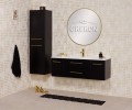 Stylowe meble łazienkowe w czarnym matowym kolorze z serii Belli Gold