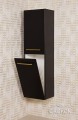 Regał łazienkowy czarny 40x143,5cm BELLI GOLD z koszem