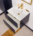 Granatowa praktyczna szafka pod umywalkę 50cm