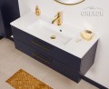 Szafka łazienkowa granatowa 100cm BELLI GOLD z umywalką