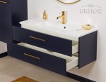 Szafka łazienkowa granatowa 100cm BELLI GOLD z umywalką