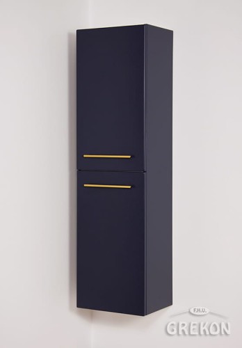 Regał łazienkowy granatowy 40x143,5cm BELLI GOLD z koszem