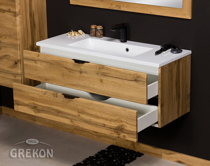 Seria Victa w kolorze dąb naturalny 100 cm