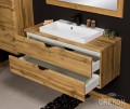 Szafka dąb naturalny z czarną baterią