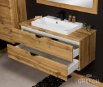 Szafka dąb naturalny z czarną baterią