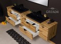 Komplet mebli wiszących 210 cm w kolorze dąb naturalny
