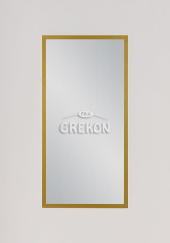 Lustro łazienkowe w złotej ramie