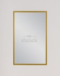 Lustro do łazienki w złotej ramie aluminiowej