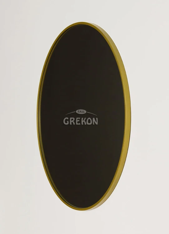 Okrągłe lustro łazienkowe 80 cm w złotej ramie