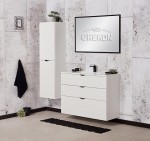szafka łazienkowa 100 cm w białym matowym kolorze wraz z szufladami