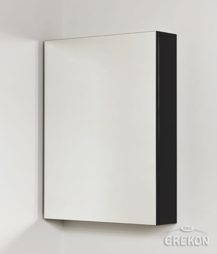 Czarna szafka łazienkowa z lustrem z serii Belli Gold