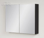 Szafka łazienkowa z lustrem czarna matowa 80x65cm BELLI GOLD