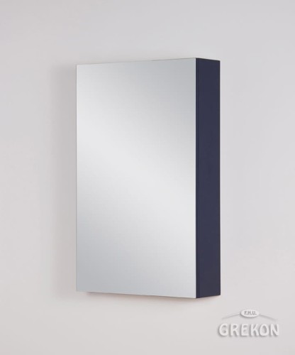 Szafka łazienkowa z lustrem w granatowym kolorze