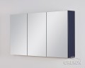 Trzydrzwiowa szafka łazienkowa granatowa z lustrem