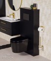 Elegancka czarna zabudowa do wc