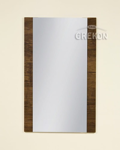 Lustro łazienkowe ze wstawkami antyczne drewno