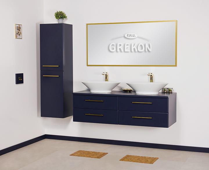 Zestaw granatowych mebli Belli Gold