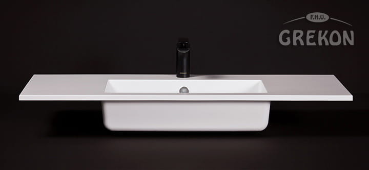 Umywalka łazienkowa z głęboką misą biała