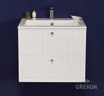 Szafka łazienkowa biała 61cm ARGENTO z umywalką