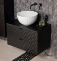 Podwieszana czarna szafka 80 cm Glow
