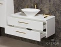 Praktyczna szafka łazienkowa biała matowa Belli Gold 100 cm