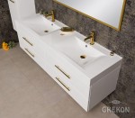 Elegancka i stylowa biała szafka łazienkowa 160cm