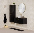 Zestaw czarnych mebli łazienkowych Belli Gold