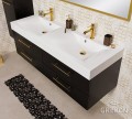 Czarna szafka 140 cm w stylu glamour Belli Gold