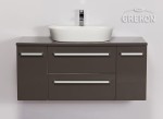 Szafka łazienkowa szara 120cm FOKUS CERAMIC z umywalką ELEGANCE-60