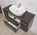 Szafka łazienkowa szara 120cm FOKUS CERAMIC z umywalką ELEGANCE-60