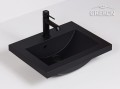 Umywalka dolomitowa Clever-500 czarna matowa