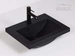 Umywalka dolomitowa Clever-500 czarna matowa