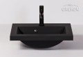 Umywalka dolomitowa Clever-500 czarna matowa