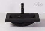 Umywalka dolomitowa Clever-500 czarna matowa
